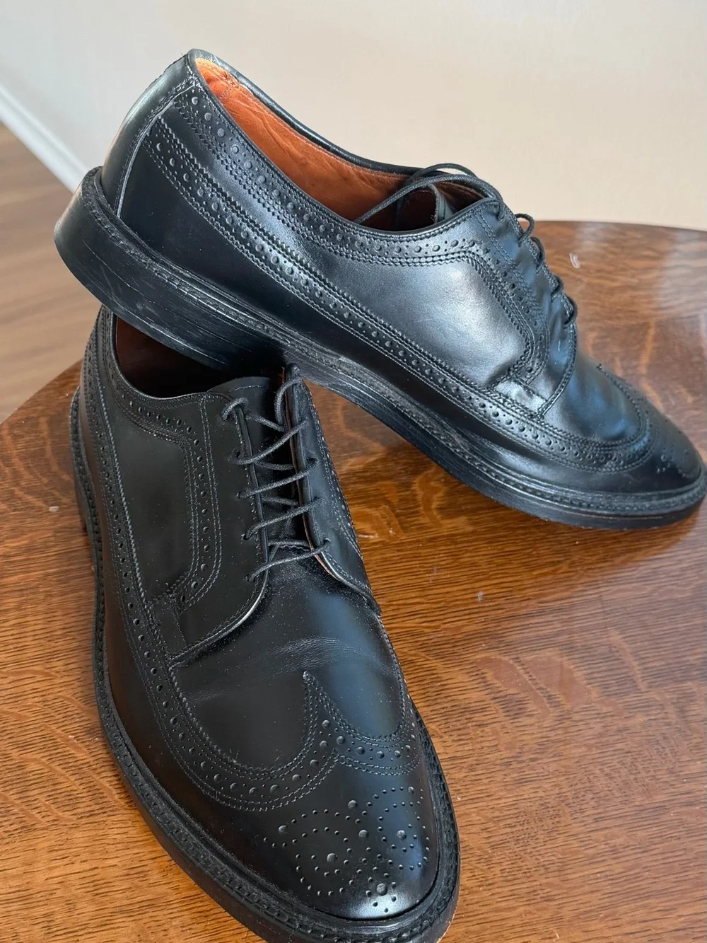 Allen Edmonds Men MacNeil Wing Black-Handcrafted in USA 12 D